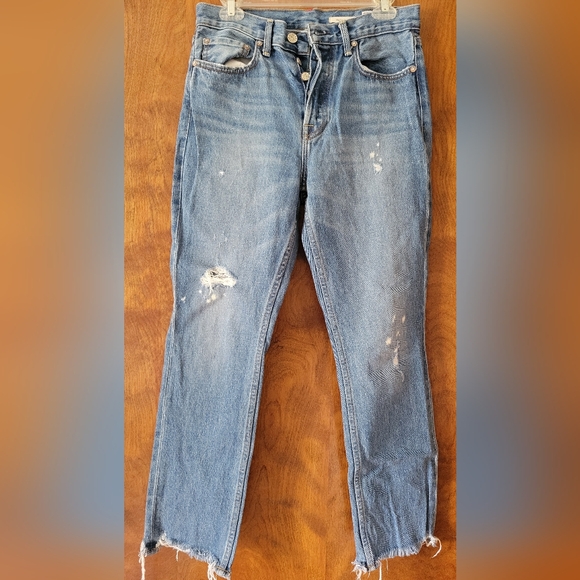 Noend Denim High-Rise Distressed Cropped Women's Jeans - Picture 4 of 8